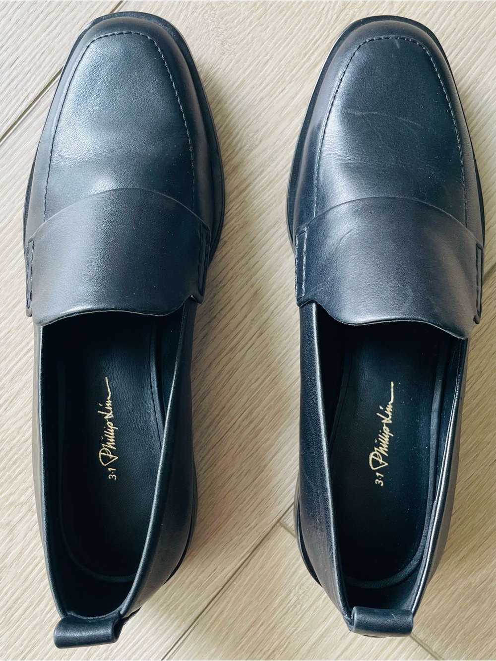 3.1 Phillip Lim Black Alexa Leather Loafers Size 38